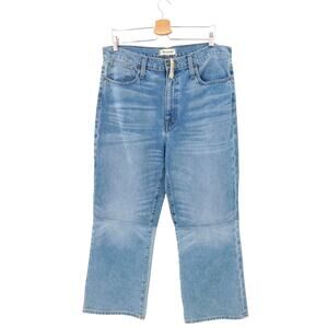 NWT Madewell Women's Blue Two-Tone Edition Retro Crop Bootcut Jeans Size‎ 31
